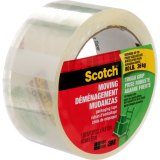 Scotch® Tough Grip Moving Packaging Tape 48 mm x 50 m Clear