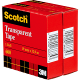 Scotch® Transparent Tape Refill 3/4" (19mm x 33m) 2/pkg
