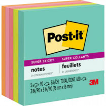 Post-it® Super Sticky Notes 3" x 3" Supernova 5/pkg