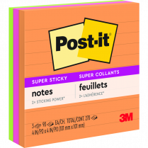 Post-it® Super Sticky Notes 4" x 4" Rio De Janeiro 3/pkg
