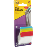 Post-it® Filing Tabs Angled 2" x 1-1/2" Primary Colours 6 tabs per pad 4 pads/pkg