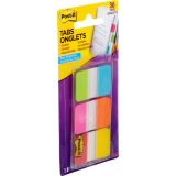 Post-it® Tabs 1" 12 Tabs per Pad Assorted Colours 3 pads/pkg