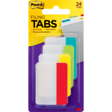 Post-it® Filing Tabs 2" x 1-1/2" 6 tabs per pad Primary Colours 4 pads/pkg