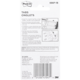 Post-it® Filing Tabs Flat 2" x 1-1/2" Assorted 6 tabs/pad 4 pads/pkg
