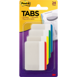 Post-it® Filing Tabs Flat 2" x 1-1/2" Assorted 6 tabs/pad 4 pads/pkg
