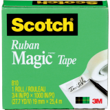Scotch® Magic™ Invisible Tape Refill 3/4" (19mm x 25.4m) Clear 4/pkg