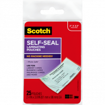 Scotch™ Self-Laminating Pouches Card Protectors 25/pkg