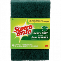 Scotch-Brite® Heavy Duty Scouring Pads 4" x 6" Green 4/pkg