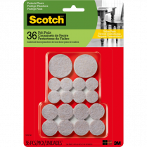 Scotch™ Felt Pads Assorted Sizes 36/pkg