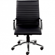 Offices to Go® Ultra Tilter Chair High Back Leather Luxhide Black