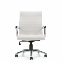 Offices to Go® Ultra Tilter Chair High Back Leather Luxhide White