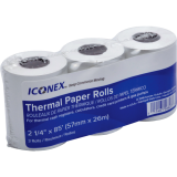 Iconex™ Paper Rolls Thermal 2-1/4" x 1-7/8" (85'L) 3 rolls/pkg