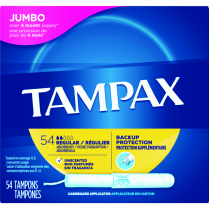 Tampax® Tampons Flushable Regular Unscented 54/box