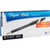 Paper Mate® FlexGrip® Elite™ Retractable Ball Point Pens Medium Point Black 12/box