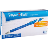 Paper Mate® FlexGrip® Elite™ Retractable Ball Point Pens Medium Point Blue 12/box