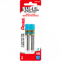 Pentel® Super Hi-Polymer® Pencil Leads HB 0.7 mm 12/Tube 2/pkg