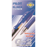 Pilot® G2® Retractable Gel Pens 0.5 mm Blue 12/box