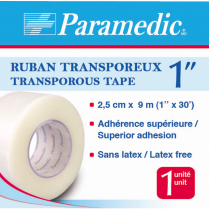 Paramedic® Medical Tape Transporous 1"W x 30'L