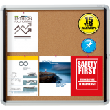 Quartet® Euro™ Frame Enclosed Cork Bulletin Board 30" x 27"