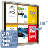 Quartet® Euro™ Frame Enclosed Cork Bulletin Board 30" x 27"
