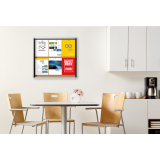 Quartet® Euro™ Frame Enclosed Cork Bulletin Board 30" x 27"