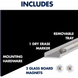 Quartet® InvisaMount™ Magnetic Glass Dry Erase Board 42" x 74"