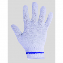 RONCO Vita™ Blue Line Knit Gloves Large White 12 pairs/pkg