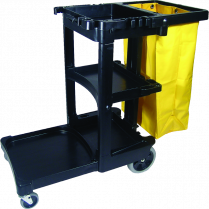 Rubbermaid® Janitor Cart with Bag, Black
