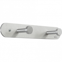 Safco® Nail Head Coat Hook 2-Hook Satin Aluminum