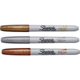 Sharpie® Metallic Markers Fine Tip Assorted Colours 3/pkg