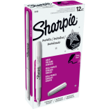 Sharpie® Metallic Markers Fine Tip Silver 12/box