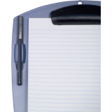 Storex® Washable Clipboard w/Pen Holder Pearlized Blue