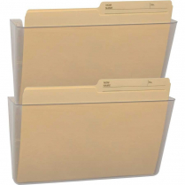 Storex® Wall Files Letter Clear 2/pkg