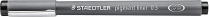 Staedtler pigment liner 0.03mm Black