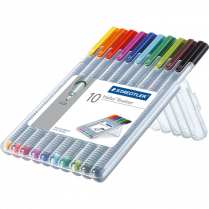 Staedtler® triplus® Fineliner Markers Assorted Colors 10/pkg