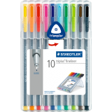Staedtler® triplus® Fineliner Markers Assorted Colors 10/pkg
