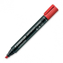 Staedtler® Lumocolor® Dry Safe Permanent Marker Chisel Tip Red