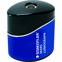 Staedtler® Mars® Lumograph® Pencil Sharpener with Container Single Hole Blue with Black Top