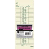 Adams™ Time Cards Bilingual 250/pkg