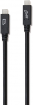 Targus USB-C (Male) to USB-C (Male) 10Gbps Screw-in 1M/3.3Ft Cable with USB-A (Male) Tether
