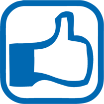 Trodat® S-Printy 4921 Self-Inking Mini Stamp Thumbs Up/Down Blue