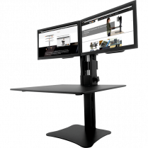 Victor® High Rise™ Sit-Stand Desk Converter Dual Monitor Black