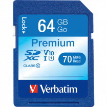 Verbatim® Premium SDXC Card Class 10 64GB
