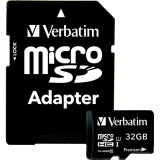 Verbatim® microSDHC Cards with Adaptor 32GB
