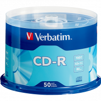 Verbatim® CD-Rs 52X 80 min 700 MB 50/spindle