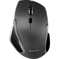 Verbatim® Wireless Notebook 6-Button Deluxe Blue LED Mouse Graphite