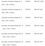 BAG PAPER A/CLAVE GUARDIAN #1 19X12X5CM (370001) PK50