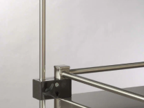 I.V. POLE AND CLAMP BLUE BASE (AX129)                EACH