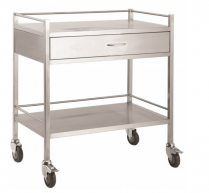 TROLLEY FULL S/STEEL 1 DRAWER 75X49X90CM (GD0850)