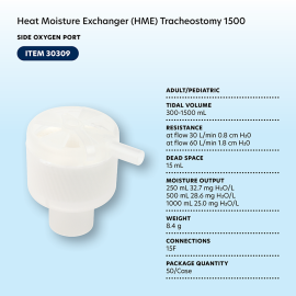Heat Moisture Exchanger (HME) Tracheostomy 1500